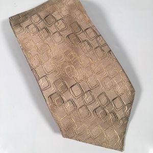 J Garcia necktie gold abstract 100% Soie silk